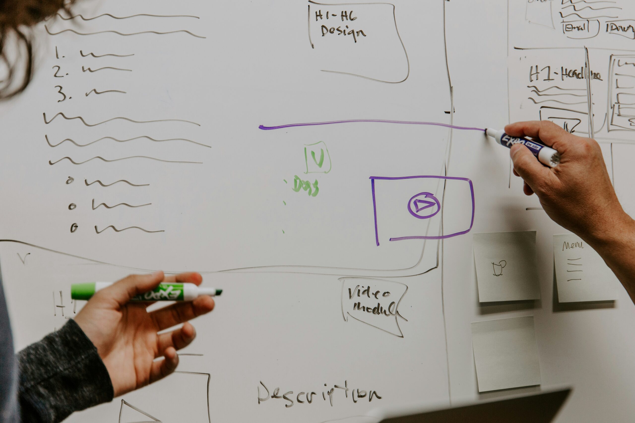 People use a whiteboard to discuss underrated marketing opinions.